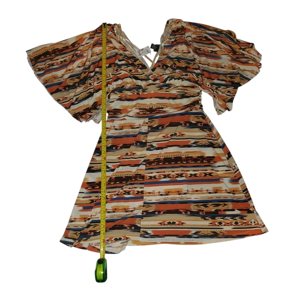 Colorful Patterned Kids Dress - Picture 3 of 10